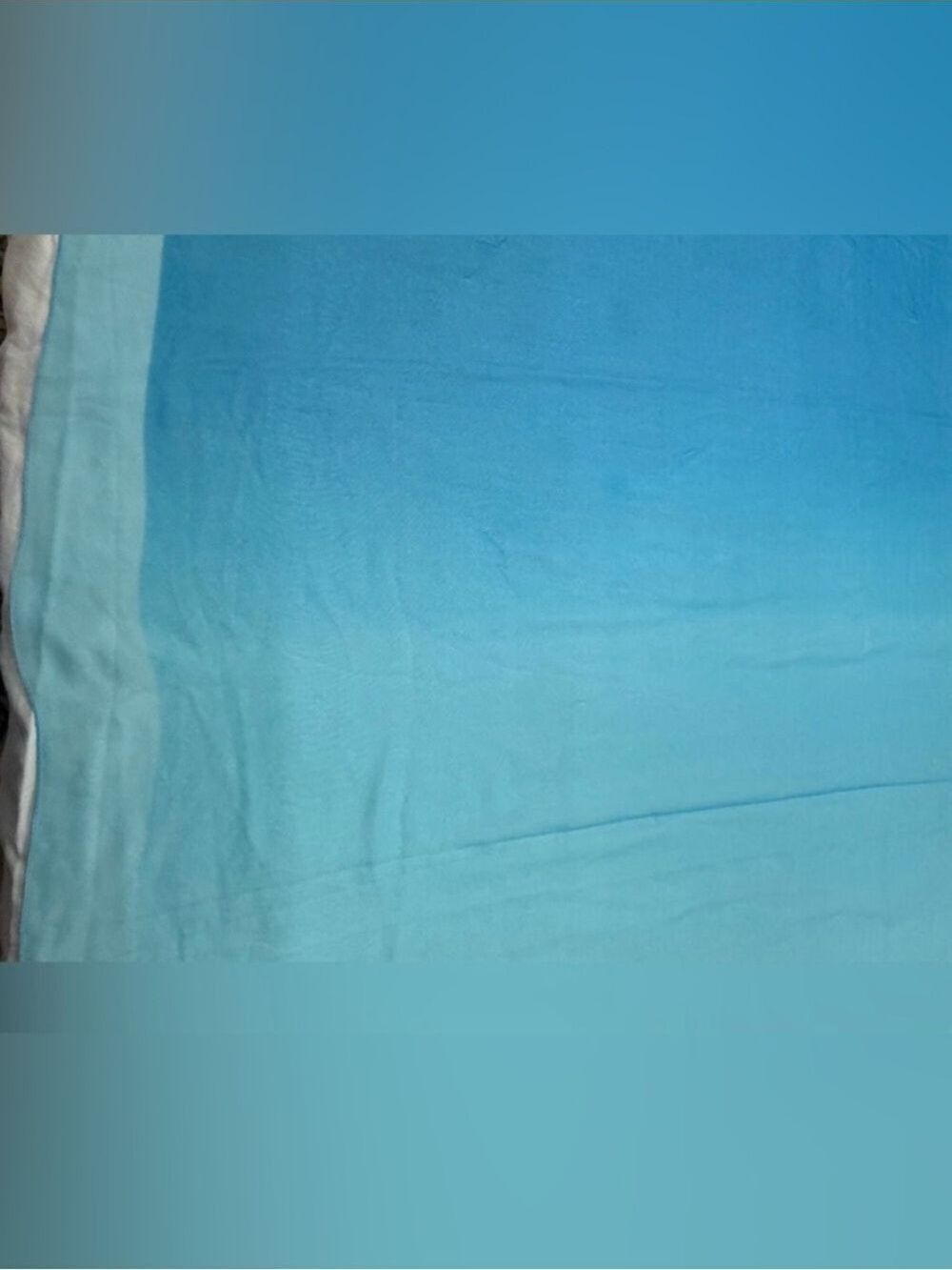 St Topaz Italy Sheer Scarf 64" Ombré Blues Lightweight Wrap Coastal